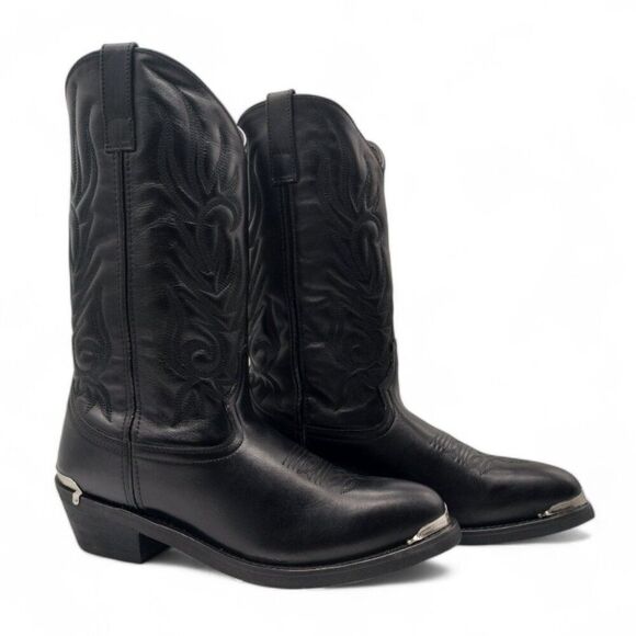 Laredo Men's Size 11.5 EW Black Mccomb Mid Calf Round Toe Cowboy Western Boots - Picture 4 of 15